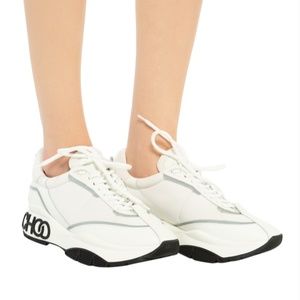 Jimmy Choo White Raine Platform Sneakers